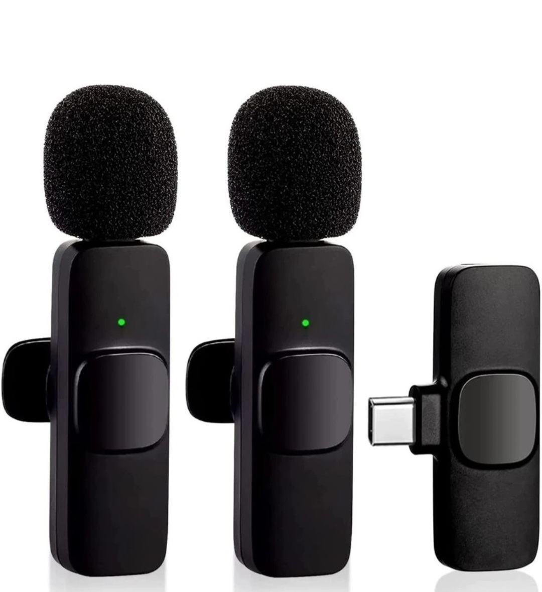 Professional K9 Dual Wireless Microphone, Digital Mini Portable Recording Clip Mic with Receiver for All iOS,Lighting Mobile Phones Camera Laptop for Vlogging YouTube Online Class, Zoom Call, Google Meeting