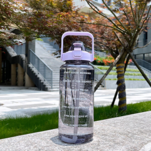 2 Litre Gym Sports Bottle Drinking Jug Motivational Water Bottle